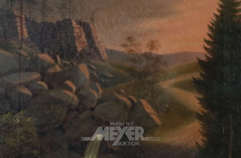 Gemälde ''Feldweg mit Staffagen''