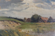 Gemälde ''Landschaft mit Gehöft''