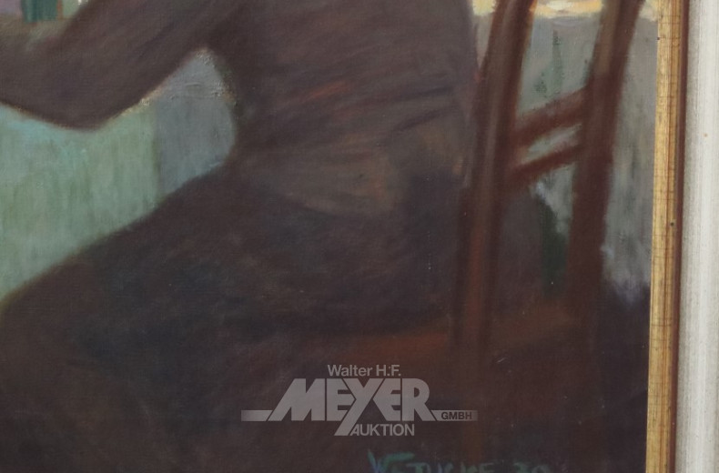 Gemälde ''Weintrinkende Gesellschaft'',