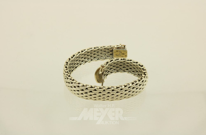 Armband, 585er GG, ca. 52 g.