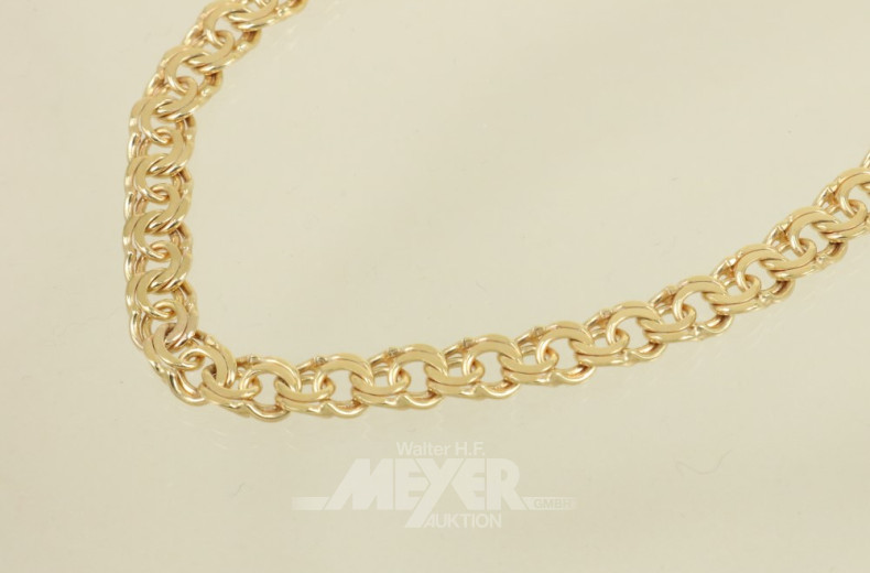 Halskette, Doppelpanzer, 585er GG,