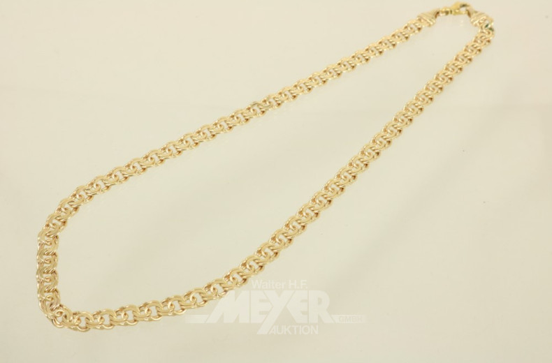 Halskette, Doppelpanzer, 585er GG,