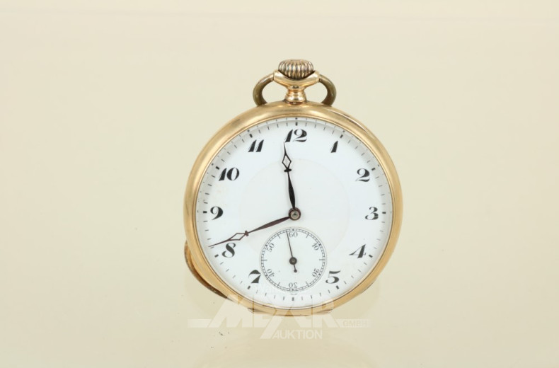 Taschenuhr, 585er GG, Innendeckel