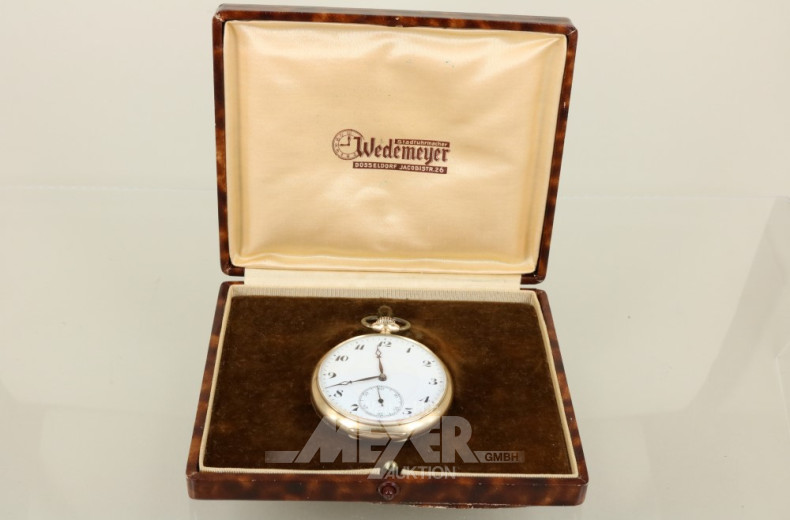 Taschenuhr, 585er GG, Innendeckel