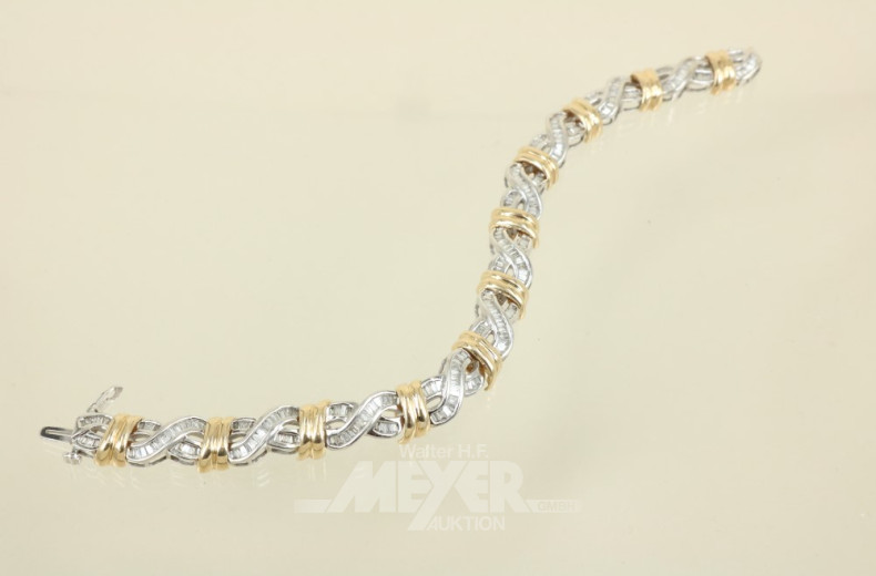 Armband, 585er WG/GG, ca. 25 g.,