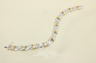 Armband, 585er WG/GG, ca. 25 g.,