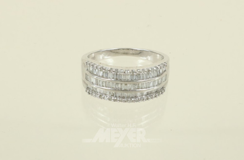 Damenring, 585er WG, ca. 5 g., besetzt