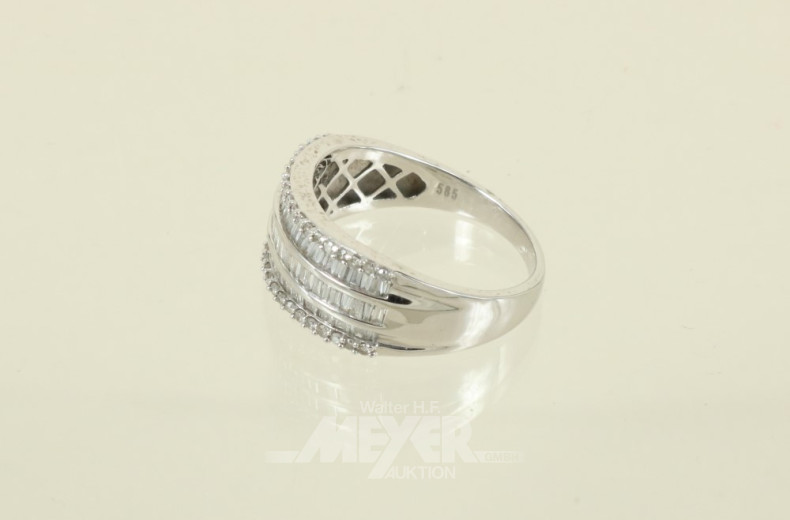 Damenring, 585er WG, ca. 5 g., besetzt