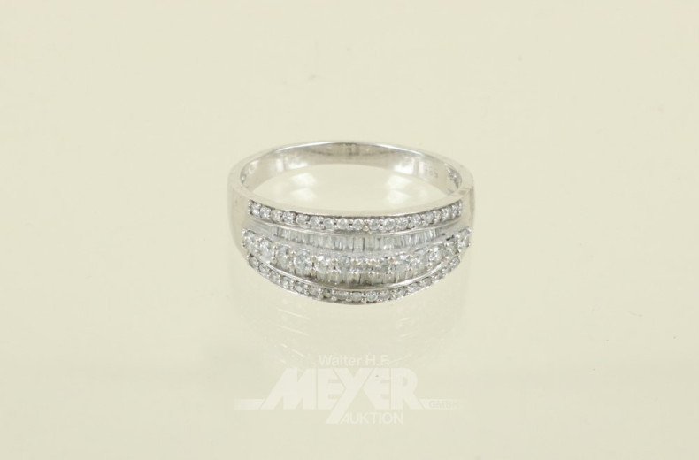 Damenring, 585er WG, ca. 5 g., besetzt