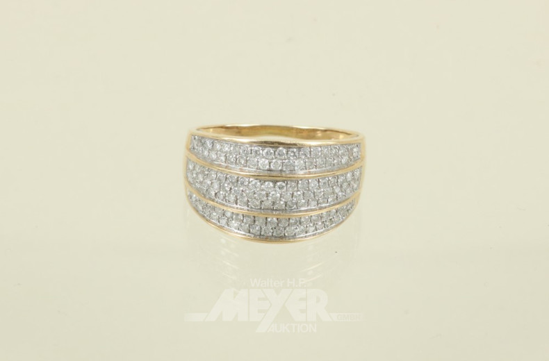 Damenring, 585er GG, ca. 5 g.,