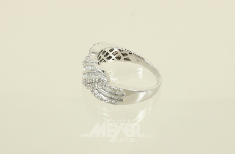 Damenring, 585er WG, ca. 6 g., besetzt