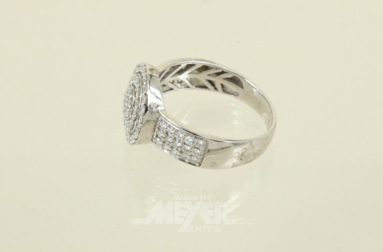 Damenring, 585er WG, ca. 6 g., besetzt