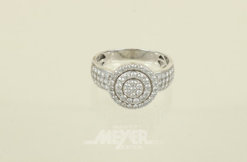 Damenring, 585er WG, ca. 6 g., besetzt