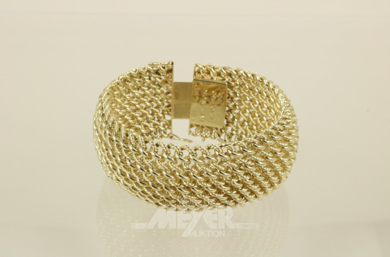 breites Gliederarmband, 585er GG,