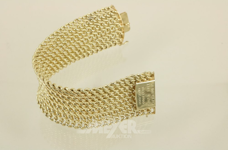 breites Gliederarmband, 585er GG,