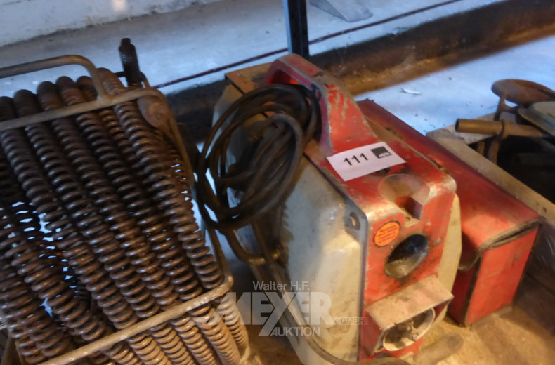 Rohr- Reinigungsgerät mit Spirale