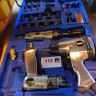 3 Druckluftwerkzeuge im Koffer