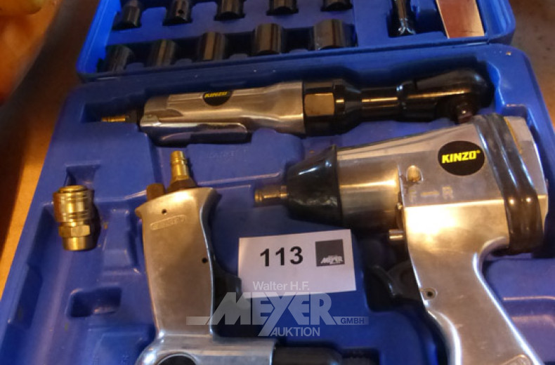 3 Druckluftwerkzeuge im Koffer