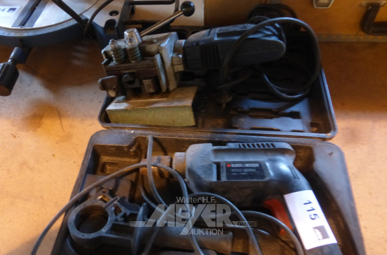 Bohrmaschine mit Falzaufsatz und