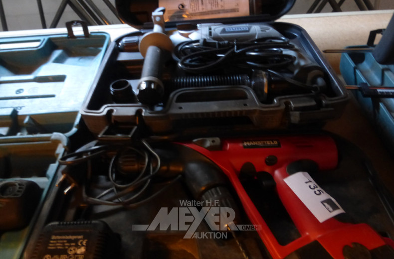 Akkuschrauber und 1 Bohrmaschine