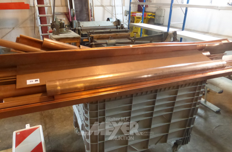 gr. Posten Kupfertraufbleche,