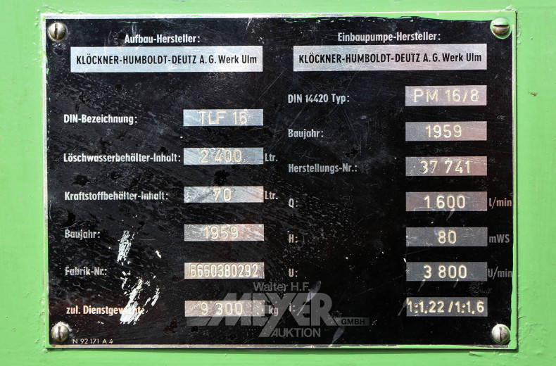 MAGIRUS-DEUTZ TLF16-S3500/6,