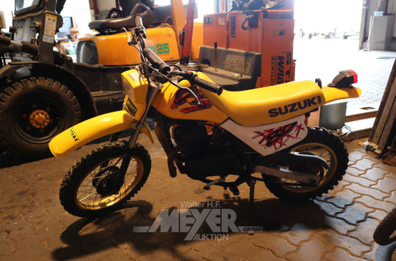 Mini-Crossmotorrad SUZUKI, gelb