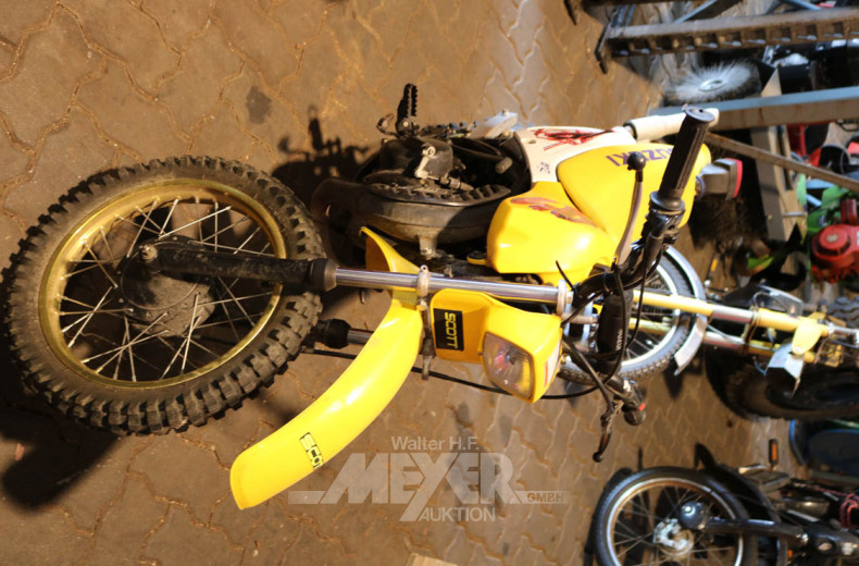 Mini-Crossmotorrad SUZUKI, gelb