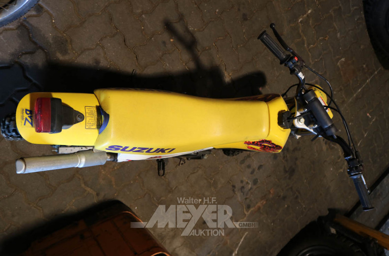 Mini-Crossmotorrad SUZUKI, gelb