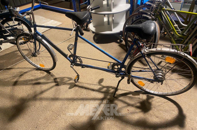 Tandemfahrrad WESERKRONE, blau, m.