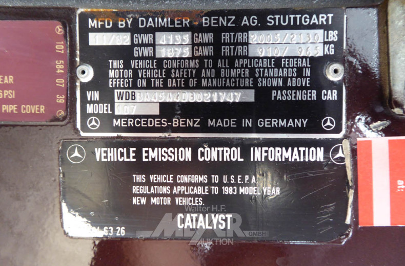 MERCEDES-BENZ 380SL Cabrio