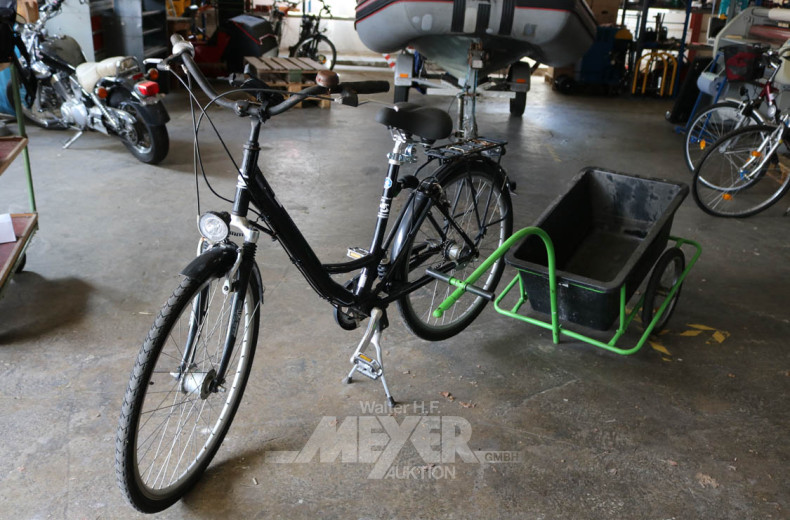 Damenfahrrad, schwarz,