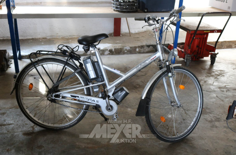 E-Bike Damenfahrrad EASY super, silber,