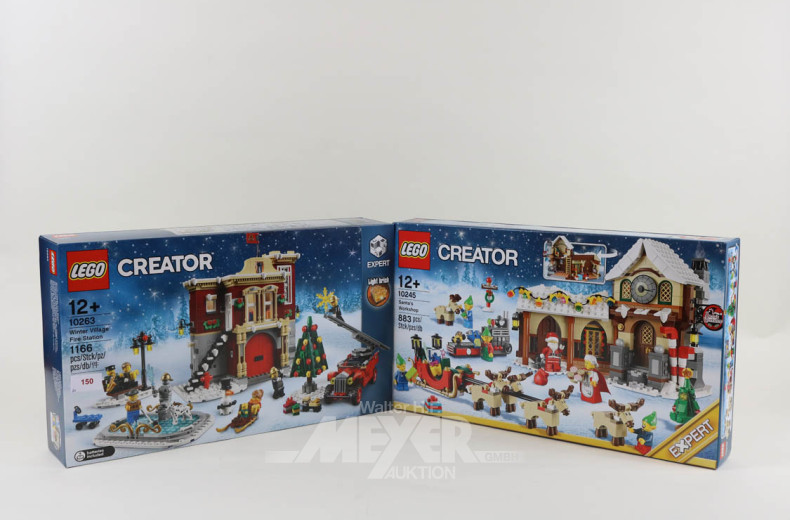2 LEGO Creator ''Winter Village Fire
