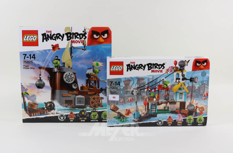 2 LEGO Angry Birds ''Pig City Town''
