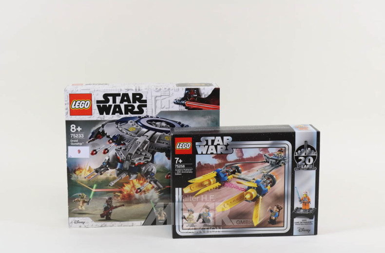 2 LEGO Star Wars ''Droid Gunship'' und