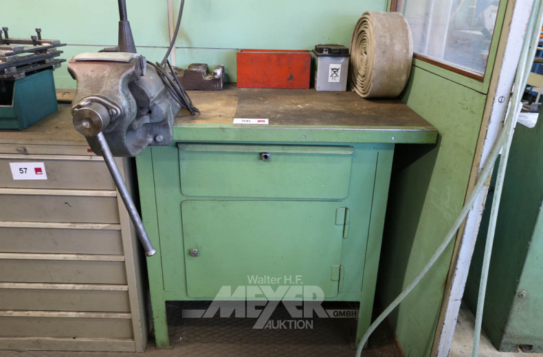 Werkbank mit fest montiertem