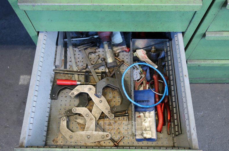 Werkbank mit fest montiertem