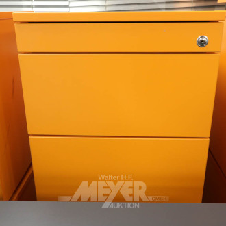 3 Bürocontainer PALMBERG Orga-Plus, orange