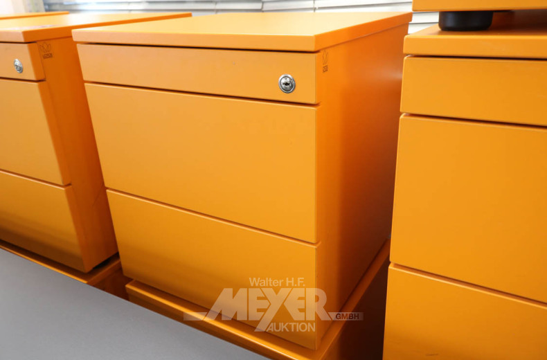 2 Bürocontainer PALMBERG Orga-Plus, orange