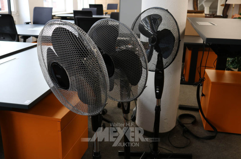 3 Bodenventilatoren AEG, schwarz,