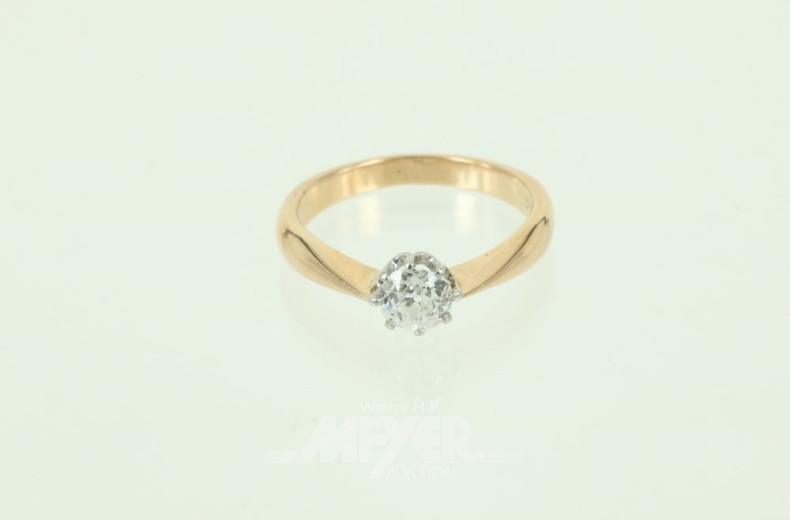 Damenring, 585er GG, besetzt mit