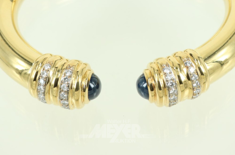 Armreifen, 750er GG, modernes Design,