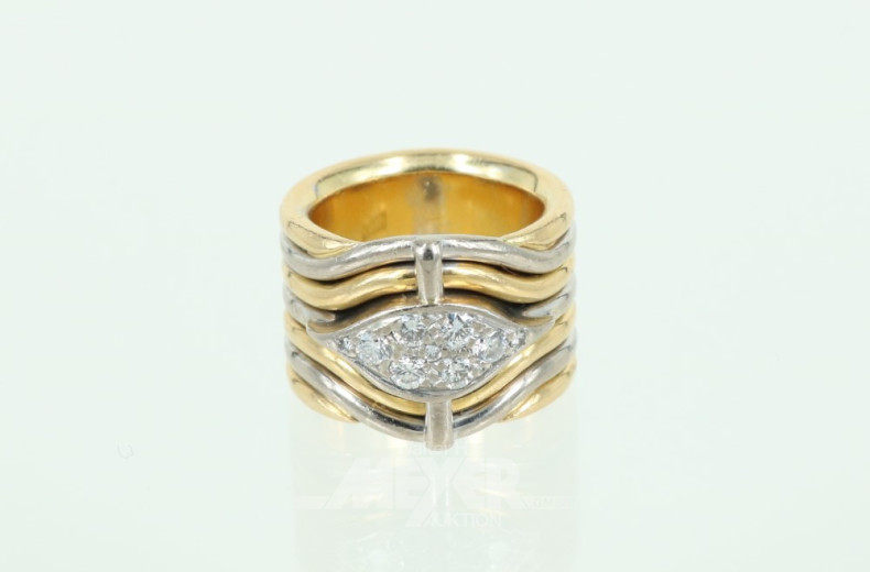 Damenring, 750er WG/GG,