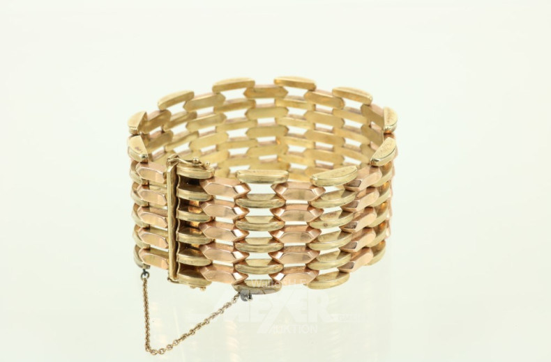Gliederarmband, 585er GG/RG,