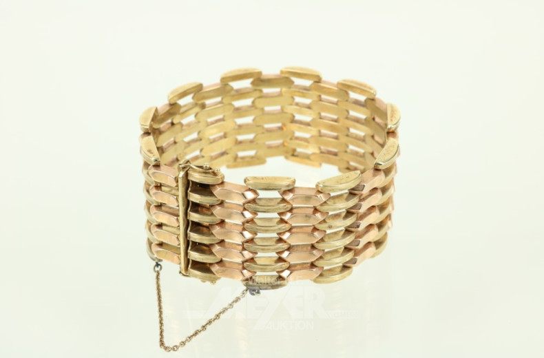 Gliederarmband, 585er GG/RG,