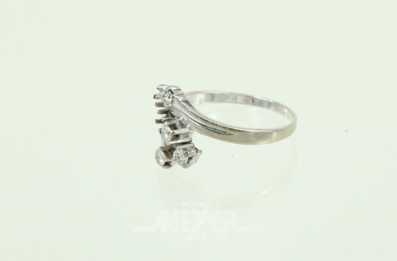 Damenring, 585er WG,  besetzt