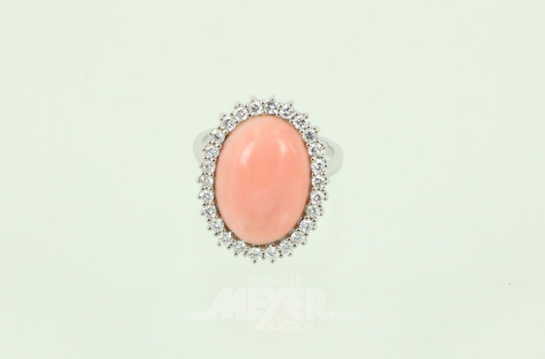 Damenring, 585er WG, Modellanfertigung