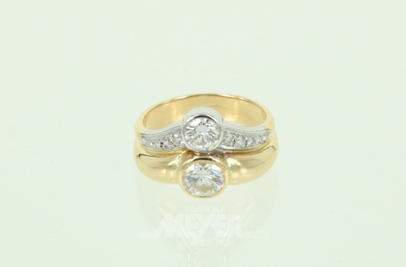 Damenring, 750er WG/GG,