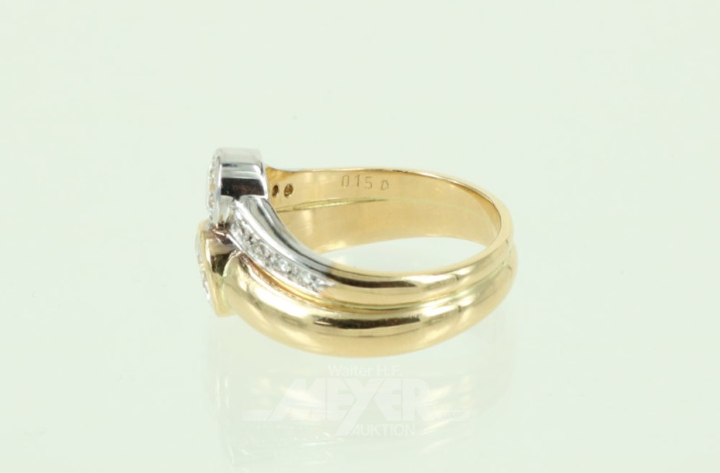 Damenring, 750er WG/GG,